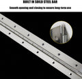 EPHECH 18" Piano Hinge, 4PCS Stainless Steel Continuous Piano Hinge-Silver | Heavy Duty Smooth Polished Piano Hinges, 0.04" Thickness 1.2" Open