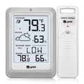 Indoor Outdoor Thermometer Hygrometer Wireless Weather Station, Temperature Humidity Monitor Battery Powered Inside Outside Thermometers with