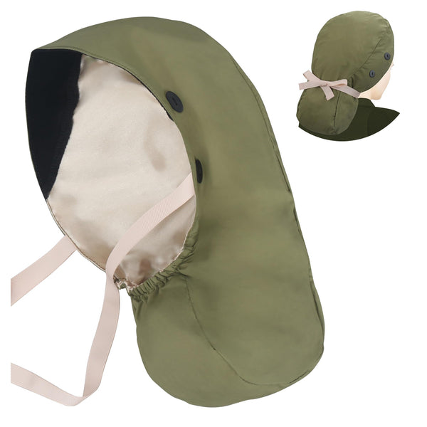 ABAMERICA Scrub Caps for Women Surgical Caps Nurse Hat Functional Ponytail Holder for Long Hair Single or Satin-Lined A- 72 Satin Lined Green