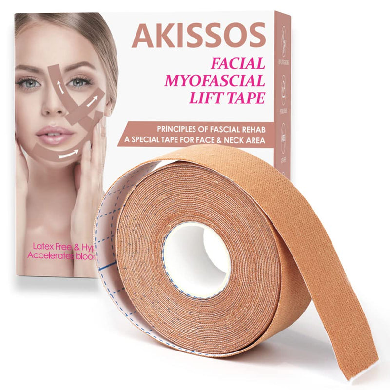Akissos Facial Myofascial Lift Tape Face Lift Tape Face Toning Belts Anti Wrinkle Patches Anti Freeze Stickers Neck Lift Tape Unisex For Firming