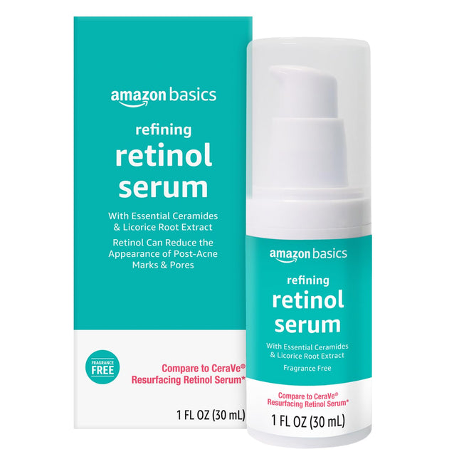 Amazon Basics Retinol Serum for Face, 1 Fluid Ounce, 1-Pack