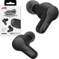 JVC Gumy HAA7T2B True Wireless Earbuds, Black | Bluetooth 5.3, 24-Hour Playback, IPX4 Water Resistant, XS/S/M/L Earpieces, Built-in Mic Black Compact