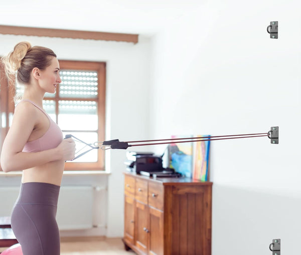 Wall Mount Workout Anchors for Resistance Bands,Body Weight Straps,Strength Training, Yoga, Home Gym, Physical Therapy Exercise and Closed Loop
