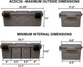 MTM ACDC30 Divided Ammo Crate Utility Box, Outdoor Gear & Tool Storage, Water- Resistant, Stackable, Snap Latch, 21"x11.2"x7.5", USA Made, Dark Earth