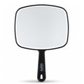 ForPro 9.6" L x 6.3" W Premium Hand Mirror w/Handle for Home & Salon, Black Medium