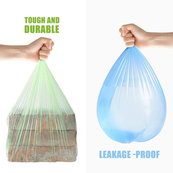 2.6 Gallon/330pcs Strong Trash Bags Colorful Clear Garbage Bags by Teivio, Bathroom Trash Can Bin Liners, Small Plastic Bags for home office