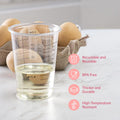 Prestee 50 Disposable Measuring Cups 8 oz - Plastic Paint Measuring Cups and Disposable Mixing Cups for Epoxy Resin - Versatile, Clear Measurement