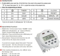 Baomain Time Switch Relay,Digital LCD Programmable Timer,110V AC Input,200-250V 16A Output,28 Programs Daily/Weekly Schedule,CN101A for Lighting