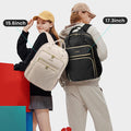 LOVEVOOK Laptop Backpack Women Teacher Backpack,15.6 Inch Laptop Bag with USB Port,Waterproof Daypack for Work Travel Antiquewhite