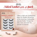 Ardell Naked Strip Lashes 421 Ã¢ÂÂ Natural-Looking, Long-Lasting False Eyelashes with Invisiband for Seamless Blend, 4 Pairs, 1-Pack