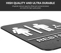 Self-Adhesive Business Restroom Sign,Ada Compliant Braille Unisex Bathroom Sign,Public Restroom Sign,Size: 9" X 6"(Unisex Handicap).