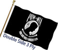 Pow Mia Flag 2X3 Ft Outdoor Heavy Duty Polyester Military Pow Flags Double Sided 3 Ply Banner 200D with Durable Canvas Header and 2 Brass Grommets