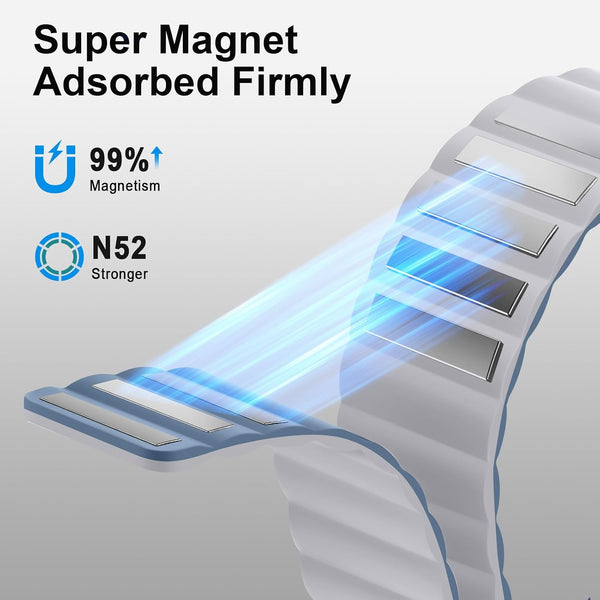 Anlinser Magnetic Bands Compatible with Samsung Galaxy Watch 7/6/5/4/FE Band 44mm 40mm, Galaxy Watch 6 Classic 47mm 43mm/5 Pro 45mm, Waterproof