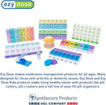 Ezy Dose Weekly (7-Day) AM/PM Pill Organizer, X-Large Case, Blue/Purple | Daily Vitamin Box & Supplement Medicine Planner, 2 Times a Day Push