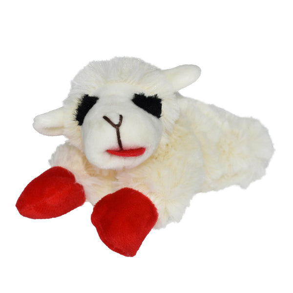 Multipet Lamb Chop Dog Plush Toy - Squeaky Toy for All Dogs - Extra Soft Plush - Stuffed Animal Dog Toy for Cuddling & Playing - Cute Pet Toy (6",