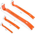4-Pack Flat Pry Bar Set 5.5"/7.5"/9.5"/15" Crowbar with Nail Puller,Utility Heavy Duty Claw Bar,Mini Pry Bar High-Carbon Steel Crow Bar Tool for
