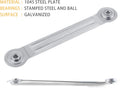 Glider Bearing Arm Bracket Replacement Hardware Rocker Parts - 7 Inch Length - 5-1/2 Inch Between Mounting Holes - 4-Pack 4 5-1/2"