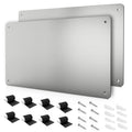 17.7" x 11.8" 2 Pack Stainless Steel Magnetic Board - Magnet Bulletin Board to Display Magnetic Letters Numbers Animal, Poetry, Spice Jars, Notes,