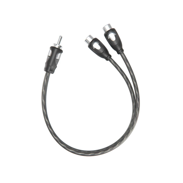 1ft RCA 1 Male to 2 Female Audio Speaker Y Adapter Splitter Cable (2 Pack) | 2 Pack 2F1M