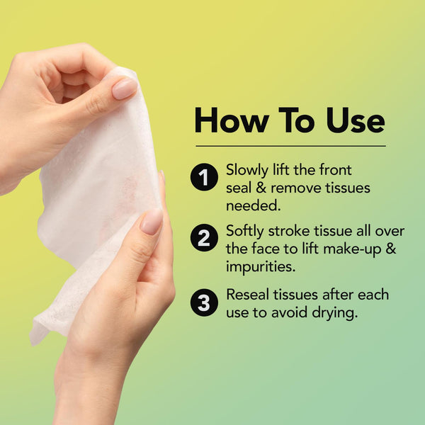 CALA Cucumber Makeup Remover Cleansing Tissues, Removes Makeup + Waterproof Eye Makeup Without Irritation, Deep Cleansing Wipes Leave Skin Soft