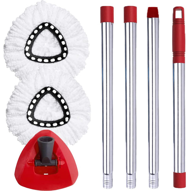 Spin Mop Head, Base, Handle Replacement for O-Ceda Easywring Microfiber Spin Mop