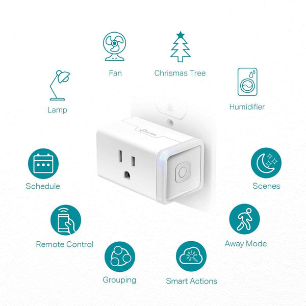 Kasa Smart Plug HS103P4, Wi-Fi Outlet Works with Alexa, Echo, Google Home & IFTTT, No Hub Required, Remote Control, 15 Amp, UL Certified, 4-Pack,
