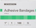 McKesson Adhesive Bandages, Sterile, Fabric, Tan, 1 in, 100 ct | Fabric Spot