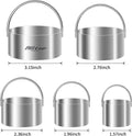 ALLTOP 5 Pieces Circle Biscuit Cutter,Professional Stainless Steel Round Cookie Cutters Tool with Ring Handle for Baking Pastry Doughnut 1