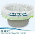 TidyCare Bedside Commode Liners for Portable Toilet Chair Bucket and Bedpan | Value Pack of 48 Disposable Waste Bags for Adults in Medical Care |