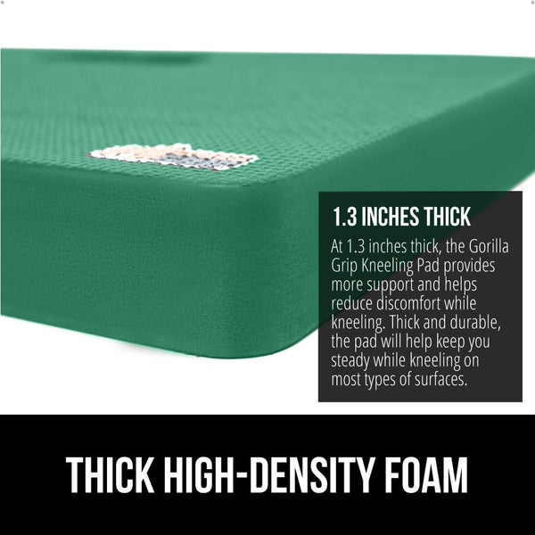 GORILLA GRIP® Extra Thick Patent Pending Supportive Foam Kneeling Pad, 2 PK, Large Cushion Knee Pads for Gardening, Baby Bath, Dirt and Water