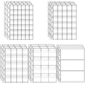 15 Sheets Plastic Coin 9-Hole 5 Sizes Pocket Pages Standard Coin Currency Money Pocket Inserts Collecting Sleeves for Coin Stickers Currency