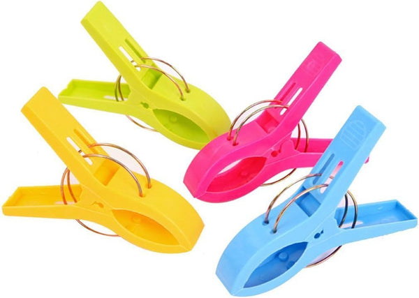 Danmu Beach Towel Clips,Cruise Essentials,Towel Clips for Beach Chairs,8pcs | Multi-color,2.7" Opening,Strong Grip,Lake essentials,Boating