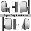 Universal Folding Golf Cart Side View Mirrors for EZGO, Club Car, Yamaha