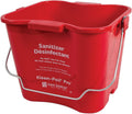 San Jamar Kleen-Pail Pro, Bucket with Handle for Cleaning Products in Commercial and Home Setting, 6 Qts, 1 Count, Red 6 Quarts 1