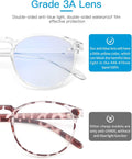 Blue Light Blocking Glasses,Computer Glasses,Anti Eyestrain, Lightweight Frame Eyeglasses,Men/Women… (Crystal)