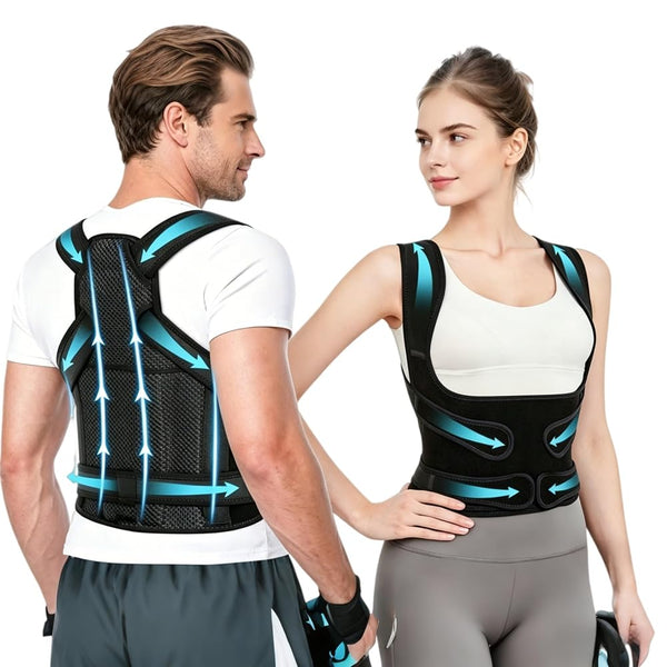 WEEOATAR Upper Back Support Posture Corrector Strap Posture Trainer, Breathable, Easy to Wear with Magic Sticker Back Brace to Improve Posture for