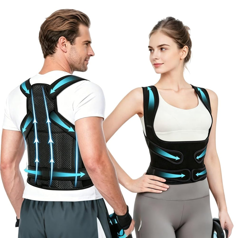 WEEOATAR Upper Back Support Posture Corrector Strap Posture Trainer, Breathable, Easy to Wear with Magic Sticker Back Brace to Improve Posture for