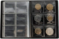 Uncle Paul Coin Album Coin Holder Coin Collection Book for Half Dollar/Small Dollar/50 Pence/Two pounds 60 Pockets Elegant Black 45 x 45 mm Pocket