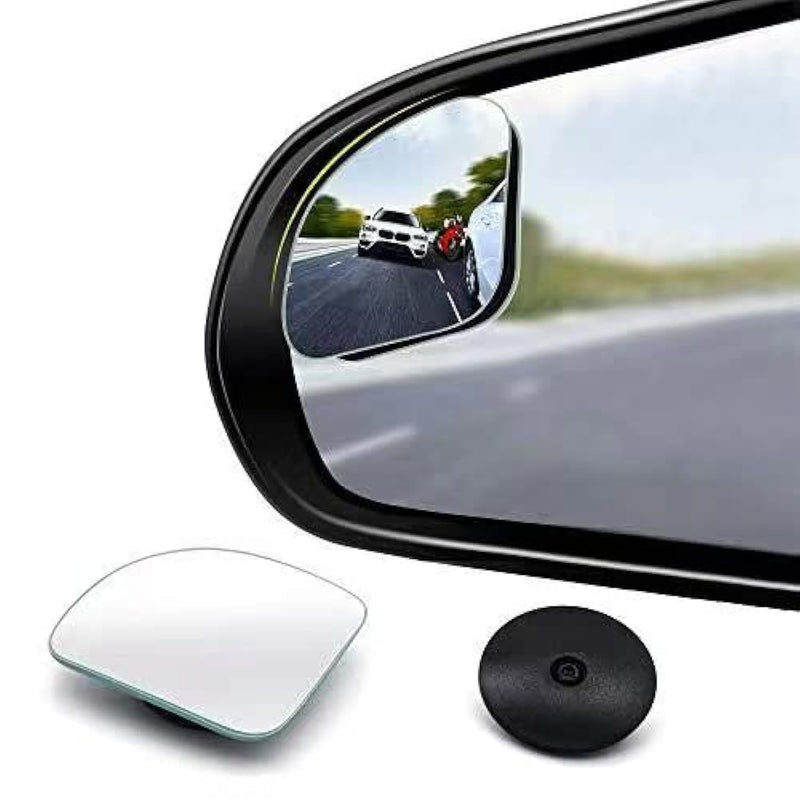 CUNCUI 2pcs Fan Shaped Blind Spot Mirror, 360 Degree Adjustabe HD Glass Blind Spot Mirrors, Frameless Convex Rear View Mirror, for any Car, Van,