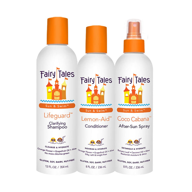 Fairy Tales Swim Shampoo, Conditioner, and Spray for Kids- 3 Pack | Made with Na