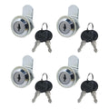 T Tulead 4 Sets Zinc Alloy Cylinder Locks Cam Lock Desk Lock Replacement with Keys