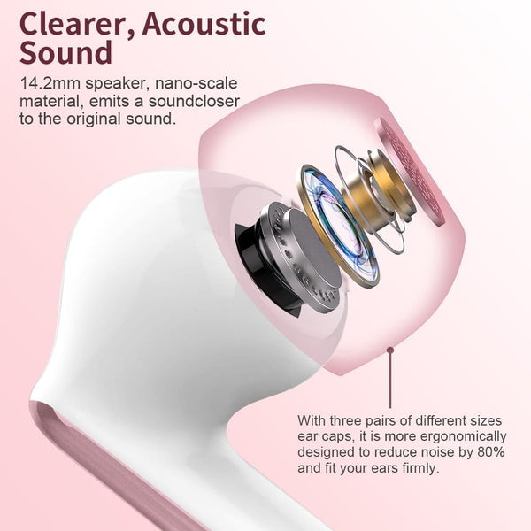 Wireless Earbuds Bluetooth 5.4 Headphones Bass Stereo Ear Buds with Noise Cancelling Mic LED Display in Ear Earphones IP7 Waterproof 36H Playtime