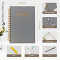 7" x 10" Undated Hourly Planner journal, Daily Planner, Notebook With Hourly Schedule, Weekly and Monthly Planner Spiral Bound,Weekly To Do List