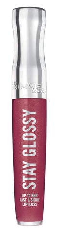Rimmel Stay Glossy Lip Gloss - Non-Sticky and Lightweight Formula for Lip Color and Shine - 340 Captivate Me!, .18Oz