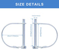 12-Count 1/4 Inch Heavy Duty Zinc-Plated Carbon Steel Spring Locking Pins for Farm Trailers Lawn Garden 1/4 Round-12pcs
