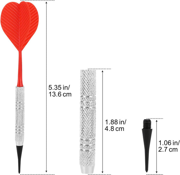 Accmor Soft Tip Darts, Bar Dart, Plastic Tip Darts Set, Attach Extra 100 Black 2BA Replacement Tips, Soft Tip Darts for Electronic/Plastic