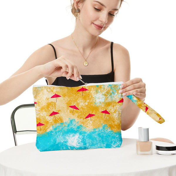 Fokongna Travel Makeup Bag - Wet Dry Bag for Swimsuit, Beach Pool Diapers, Dirty Yoga Gym Clothes - Zipper Pouch for Women, Sister, Friends -