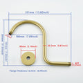 13 Inch High Rise S Shape Shower Extension Arm with Flange,Brushed Gold Shower Head Extender Arm Wall Mounted,Standard 1/2" Connection-Bathroom