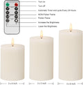 ANGELLOONG Flickering Flameless Candles with Remote, Real Wax Battery Operated Candles with Timer, Fake LED Pillar Candles for Wedding Holiday