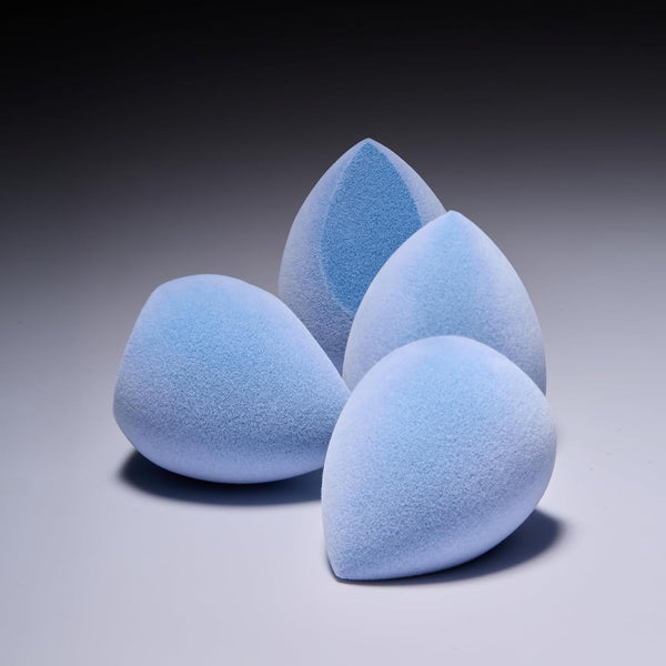 JUNO & Co. Microfiber Makeup Sponge Set 4-Pack, Dual Layer Technology and Airbrushed Complexion Finish, Makeup Blender for Foundation, Powder and